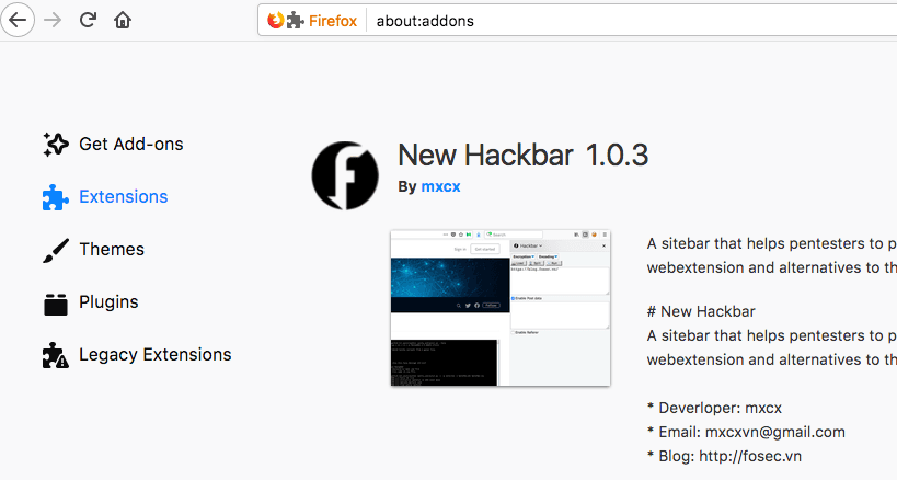New Hackbar — Alternative to Hackbar addon in Firefox Quantum